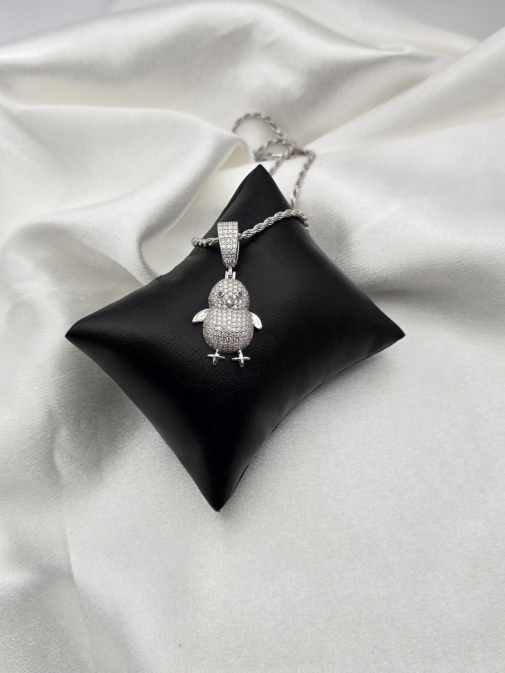 Neve Jewelry Moissanite Pavé Sterling Silver 925 Baby Chick Necklace